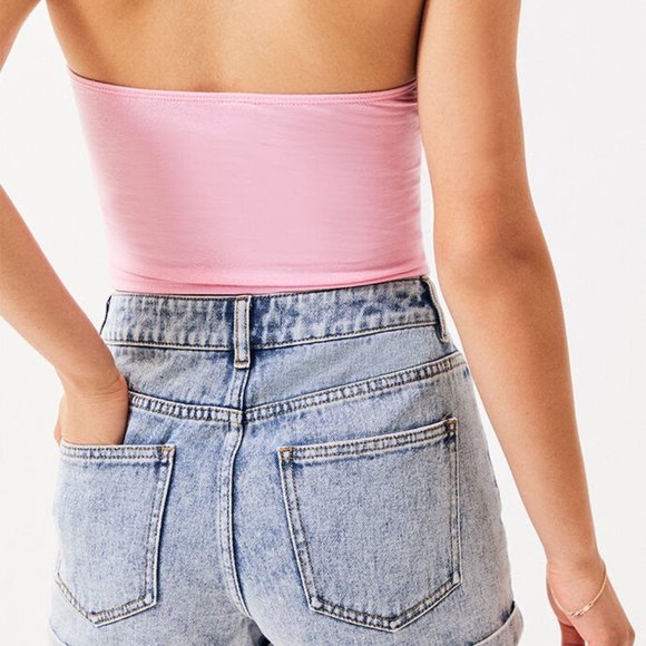 Light acid washed Denim Jean Shorts - Picture 7 of 7